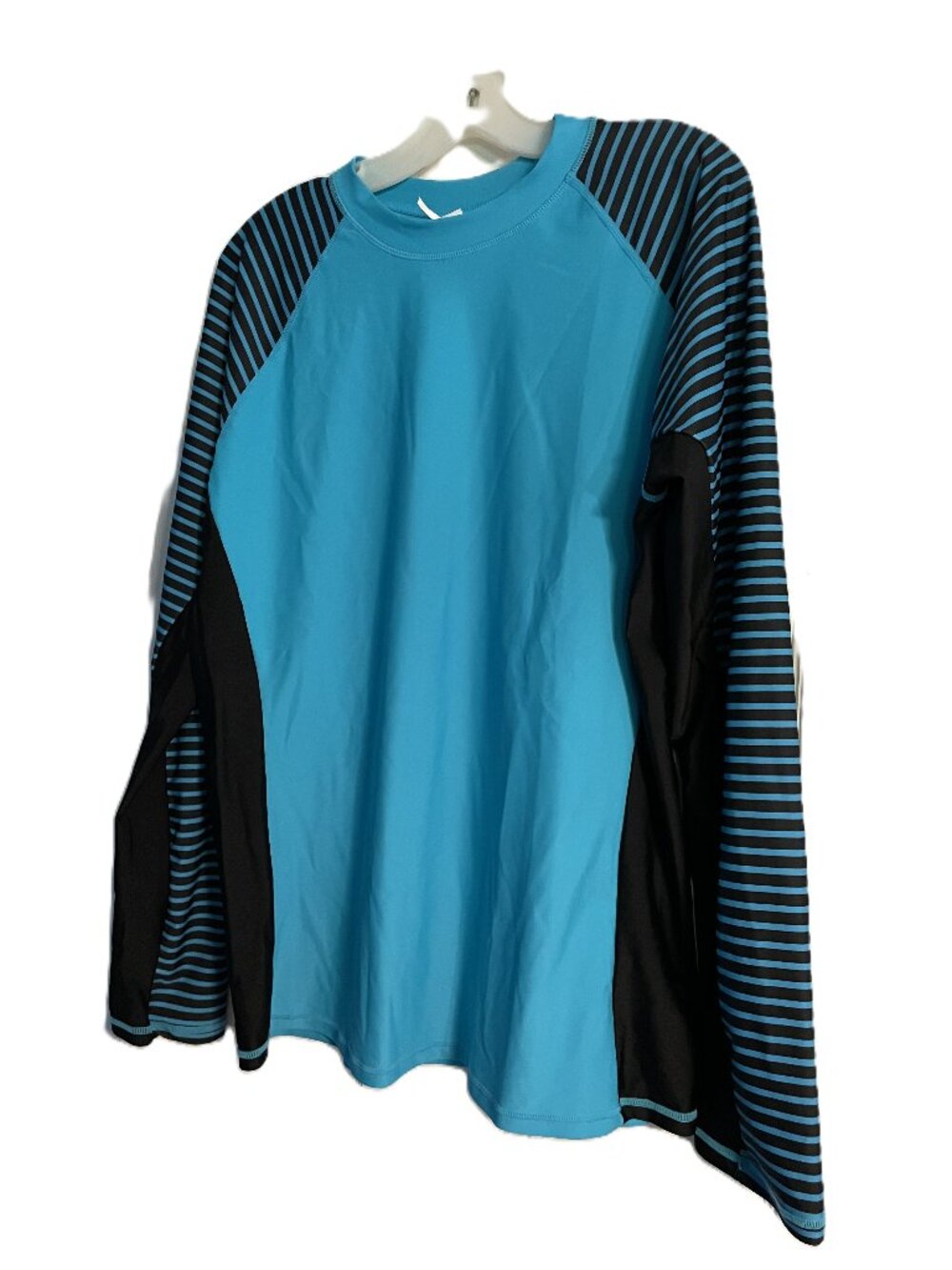 🌊 UPF 50+ Swim Shirt — Blue + Black Color Block Goodness! 🌊